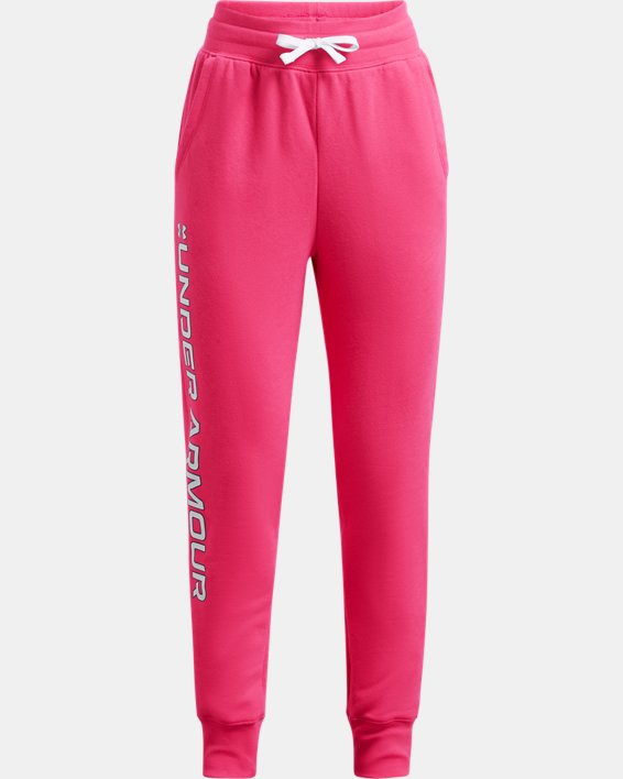 Pantalones de Entrenamiento UA Rival Fleece para Niña, Pink, pdpMainDesktop image number 0
